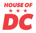 HOUSE OF DC logo Red on clear